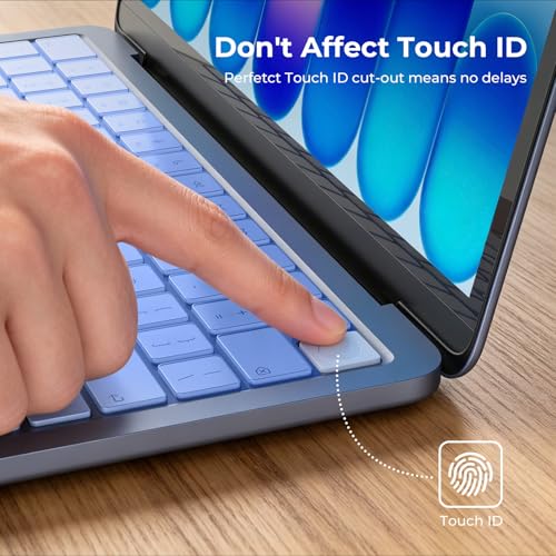 EooCoo Premium Keyboard Cover Skin Protector, Laptop Accessories Compatible with 2026 2025 2024 2023 2022 2021 M5-M1 Pro/Max MacBook Pro 14/16, M5-M2 MacBook Air 13/15, 2026 Mac Neo 13, Indigo Clear - color: Indigo Clear