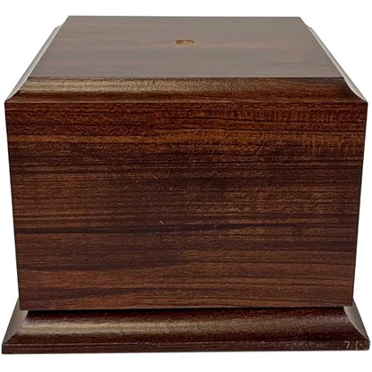 Display Base Pedestal Cherry Finish with 5/16" Center Hole – Square Stand Blank for Trophies, Figurines, 3D Prints, DIY Projects – Available in Multiple Sizes (5 1/2"Lx5 1/2"Wx4"H) - size: 5 1/2"Lx5 1/2"Wx4"H