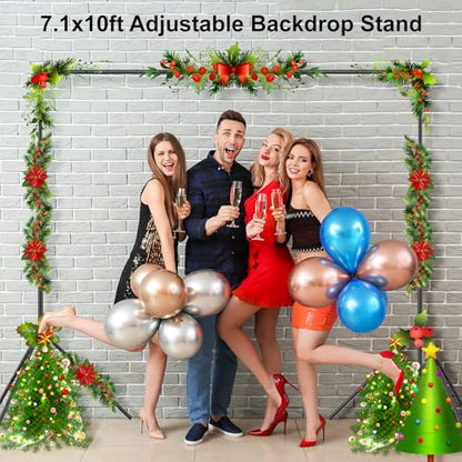 LINCO Lincostore Backdrop Support Stand Kit 10x7.1ft Adjustable Photography Studio Photo Background Support System with Carrying Bag for Green Screen Muslin, 4173-U (10ft Wide 7.1ft high) - size: 10ft wide 7.1ft high