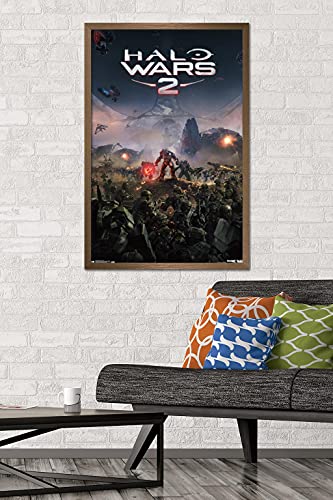 Trends International Halo: Halo Wars 2 - Key Art Wall Poster, 22.375" x 34", Bronze Framed Version - color: Bronze Framed Version, size: 34"L x 22.4"W