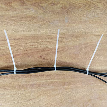Zip Ties 1000 pcs 8 inch Cable Zip Ties, Premium Plastic Wire Ties with 40 LBS Tensile Strength, UV Resistant Cable Ties, White Nylon Tie Straps - color: White, size: 8 inch ( 4 x 200 mm )