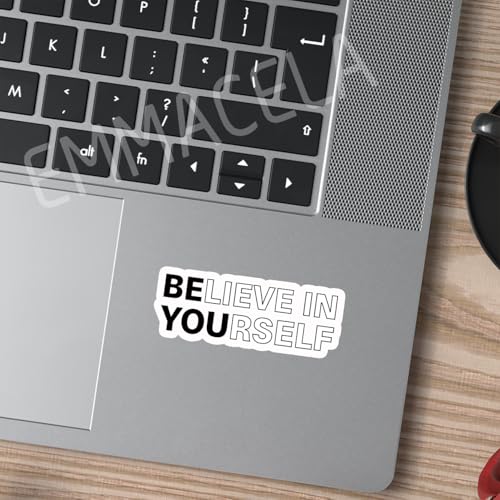(3PCS) Believe in Yourself Sticker, Inspirational Stickers - Motivational Vinyl Decal for Laptop, Tumbler, Water Bottle, Scrapbook Size 3" x 1.2 " - color: Believe in Yourself