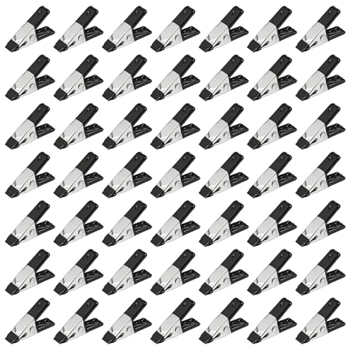 100 Pcs 2 Inch Small Metal Spring Clamps, Small Spring Clips Clamps Heavy Duty Mini Clips with Rubber Tips for Woodworking DIY Crafts Photography Backdrop Camping Sealing