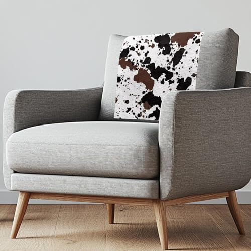 Recliner Slipcovers Recline Headrest Cover Tear Fade Resistant Sofa Armchair Headrest Cover Lounge Chair Headrests Protector Covers 16.53x26.18 Inch Couch Chair Covers Brown Cow Print - color: Brown Cow Print