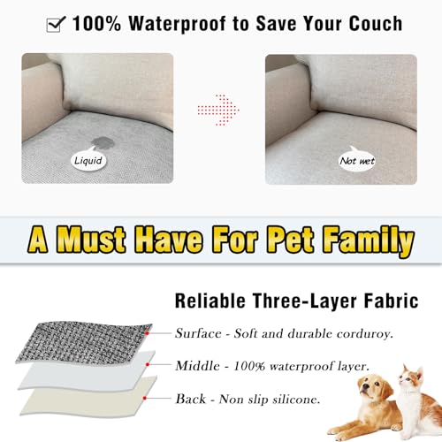 Couch Arm Covers, Sofa Arm Covers, Waterproof Armrest Cover for Sofa, Loveseat, Armchair, Anti-Slip Recliner Arm Cover, Headrest Cover, Arm Chair Covers Set of 2 (Light Gray, 22"×18") - color: Light Gray, size: 22" x 18" - 2 pcs