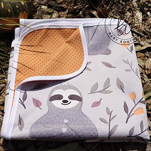 Splat Mat for Baby – Under High Chair Floor Mat Protects Wood, Vinyl and Carpet from Spills – Waterproof 4 Layer Baby Mat with Anti-Skid Backing Deters Bunching and Sliding (51” x 51”) - color: Sloth