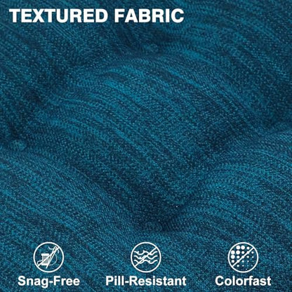 Shinnwa Dining Chair Cushions Set of 4, Dual-Layer Memory Foam Kitchen Chair Cushions, Patented Design Seat Pads with Ties, 16.5 x 16.5 x 3.5in, 4 Pack, Navy Blue - color: Navy Blue, size: 4 Count (Pack of 1)
