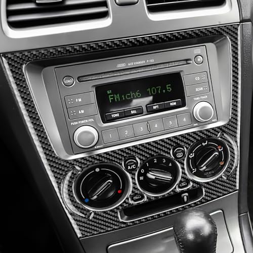 AIRSPEED for Subaru Impreza 2005 2006 2007 Center Screen AC Button Frame Cover Carbon Fiber Center Console Air Condition Button Interior Trim Accessories, Black - color: AC Button Frame Black