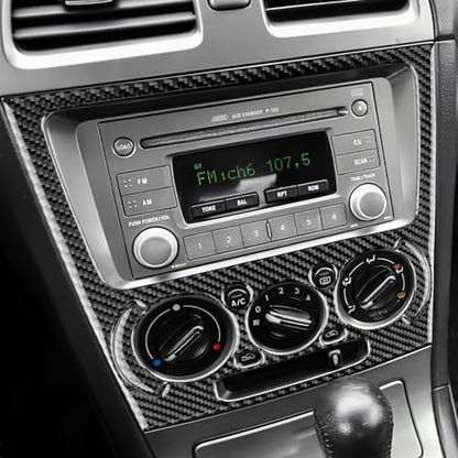 AIRSPEED for Subaru Impreza 2005 2006 2007 Center Screen AC Button Frame Cover Carbon Fiber Center Console Air Condition Button Interior Trim Accessories, Black - color: AC Button Frame Black
