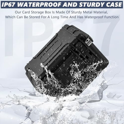 Graded Card Case - IP67 Waterproof Storage Box for 40+ CSG, BGS, SGC, Top Loaders Graded Sports Trading Cards - size: M (holds 40+ Graded Cards--waterproof)