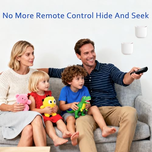 SUNFICON Wall Mount Remote Holder TV FAN Remote Control Holder Bedside Caddy Wall Organizer Phone Holder for Office Adhesive Media Player Controller Holder Box Tray Home Desk Nightstand White 6PACK - color: 6PACK WHITE