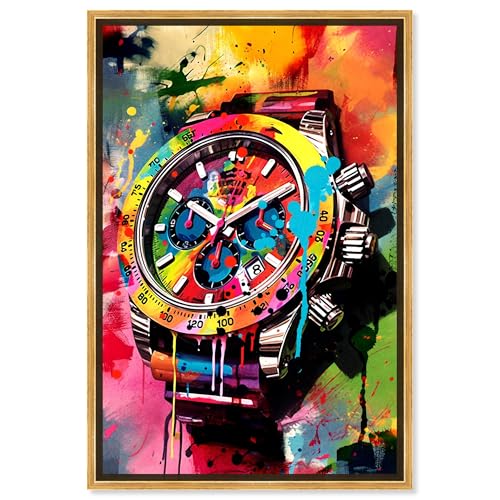 Watch For Legends Canvas Urban Graffiti Wall Art by Notoriart, Gold Frame, 36" x 54" - color: Gold Frame, size: 55"L x 37"W