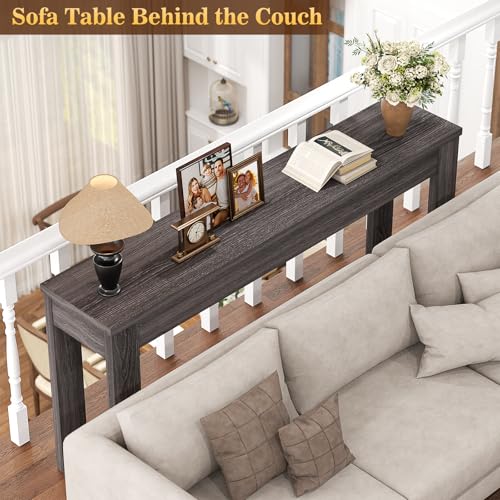 Armocity Console Table, 47" Farmhouse Wood Entryway Table, Sofa Tables Narrow Long Behind Couch, Entry Table for Entrance, Hallway, Living Room, Gray Walnut - color: Gray Walnut, size: 47"