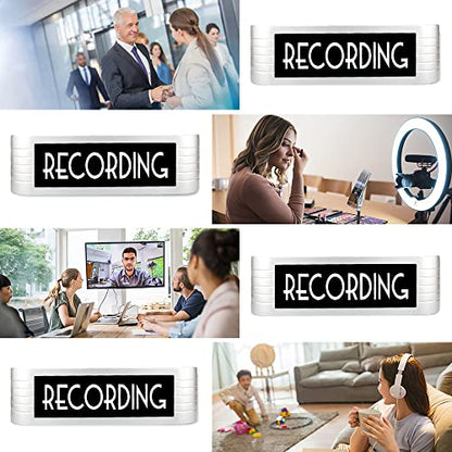 Recording Led Sign for Twitch, Tiktok, YouTube Streamers/Gamers - Live Streaming/Recording Light Sign – Red Cool Led Signs for Studio, Wall, Bedroom, Game Room Decor