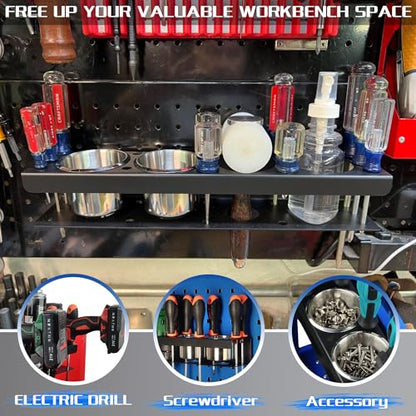 ULIBERMAGNET Power Tool Organizer Rack,Magnetic Heavy Duty Drill Holder,Wall Mount Metal Tool Rack with Screwdriver,Cordless Drill,Utility Rack for Warehouse,Garage,Toolbox - style: Magnetic Spray Can Holder Rack