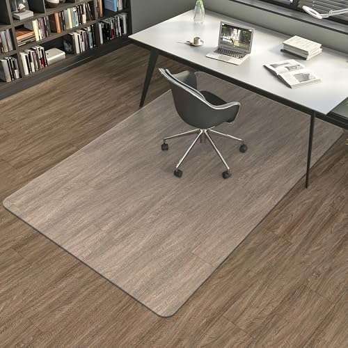 Large Office Chair Mat for Hardwood Floors - 48"×60" Anti-Slip Desk Chair Mat - Heavy Duty Floor Protector for Home or Office - Easy Clean and Flat Without Curling - size: 48"×60" (for Hard Floors)