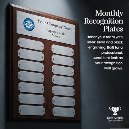 Employee of the Month Plate Inserts (Silver) - color: Silver