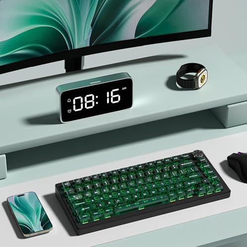 dagaladoo Clear keycaps,Transparent Keyboard keycaps,Jelly Key caps Set,Shine Through keycap，MDA Profile Keyboard caps for Mx Switches Mechanical Keyboard(Dark Green) - color: Dark Green