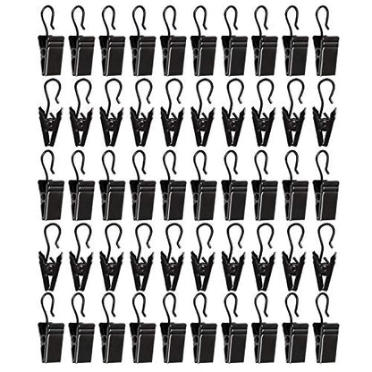 50pcs Awning Light CurtainClips Stainless Steel Curtain Clip Hooks Curtain Hooks BulldogClips siding Clips for Hanging Tablecloth TowelClips for Camping Tents Home Decoration Photos Art Craft