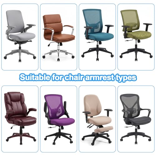 3PCS Office Chair Arm Rest Covers and Chairs Headrest Cover Stretch Armrest Protectors Removable Washable Arm Pads Cover for Office Computer Gaming Desk Chair(Black)