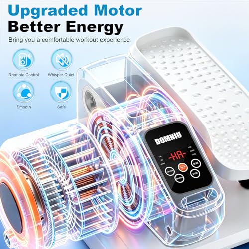 Under Desk Elliptical Machine, Electric Elliptical as Seen on TV for Seniors Adults with 15 Adjustable Speed, Quiet & Portable Electric Seated Pedal Exerciser for Home Office - color: White