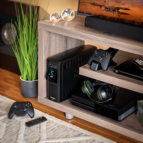 CyberPower CP1350PFCLCD PFC Sinewave UPS Battery Backup and Surge Protector, 1350VA/880W, 12 Outlets, AVR, Mini-Tower, UL Certified - size: 1350VA, style: Mini-Tower