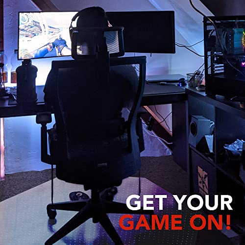 Octagon Gaming Chair Mat, Computer and Office Chair Mat for Carpet, Clear, 46 Inches x 49.5 Inches, Made in The USA