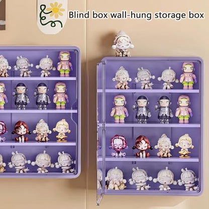 Blind Box Wall-Mounted Display Cabinet (Purple Big Size) - size: purple Big size