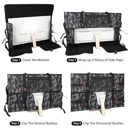 Travel Carrying Bag Compatible with 32" All-in-One Desktop Computer and 32" Monitor (Camouflage Gray) - color: Camouflage Gray