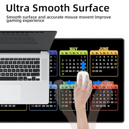 Galdas Gaming Mouse Pad XXL XL Large Long Extended Big Mousepad Non-Slip Rubber Keyboard Mouse Pad with Stitched Edges for Laptop Home Office (2026, 35.4 * 15.7) - color: 2026