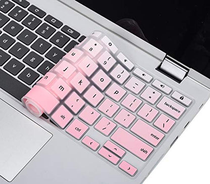 Keyboard Cover Skin for Lenovo Chromebook Flex 3 11"/IdeaPad 3 Chromebook 11.6 / Spin X360 Chromebook/Chromebook Flex 5 5i 13 / Chromebook C330 C340 100e 300e 500e 11.6, Ombre Pink - color: Ombre Pink