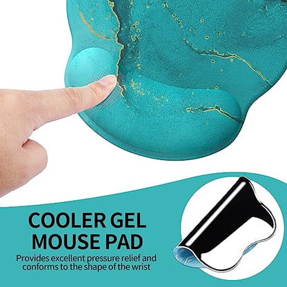 eulps Mouse Pad with Wrist Rest, Comfortable Computer Mousepad with Gel Wrist Support Smooth Surface and Non-Slip PU Base for Pain Relief, Laptop, Office & Home (Calm Lake) - color: Calm Lake