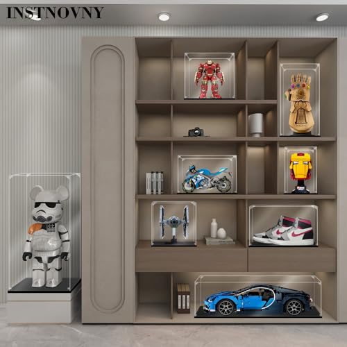 Acrylic Display Case, 15.8×11.8×11 Inch Clear Acrylic Display Box with Black Frame, Assemble Collectibles Display Case for Trophy, Action Figures, Dolls & Building Toys - size: 15.8*11.8*11inch