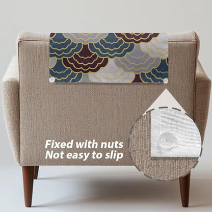 Headrest Covers for Recliners Gray Head Rest Cover for Recliner Easy to Install Headrest Slipcovers Covers Pet Scratch Resistant Sofa Headrest Covers 2 Pack - color: Grey