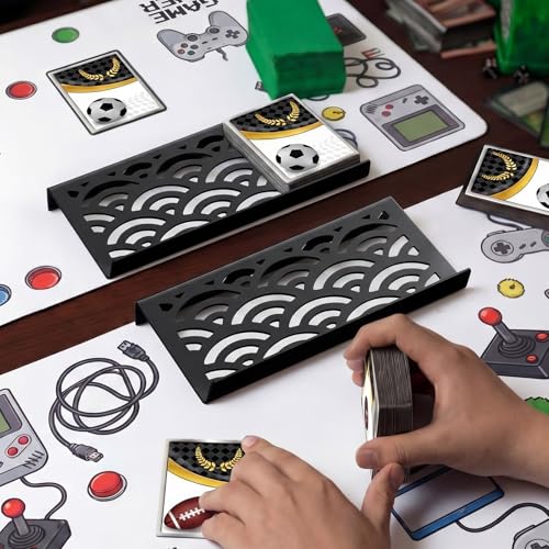 Yalikop 24 Pcs Trading Card Risers for Display Case Acrylic Modular Display Risers for Cardshow Vendor Sport Card Board Game (Cloud Shaped) - style: Cloud-shaped Hollow