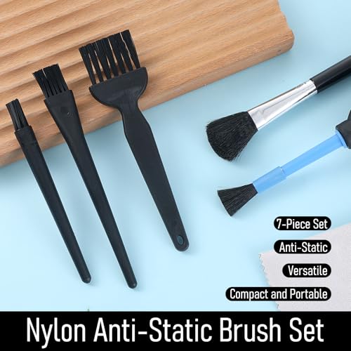 7 Pcs Dust Blower Air Blower Duster Cleaner with Cleaning Brush and Cleaning Cloth Hand Rubber Bulb Air Pump for Camera Lens Microscopes Guitars Filters Keyboards Succulents