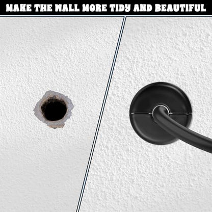 Thinp 2 Pcs Wall Grommets for Cables, Wall Cable Pass Through Anti-Slip Cable Hole Covers Starlink Cables Routing Kit Feed-Through for Walls Holes and Furnitures Wire Hole (Blake) - color: Black