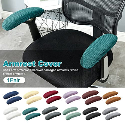 Kakalote Stretchable Office Chair Armrest Covers, 1Pairs Removable Arm Rest Slipcovers Elastic Arm Covers Protectors for Office, Desk, Gaming Chairs(Light Purple-No Padding) - color: Light Purple