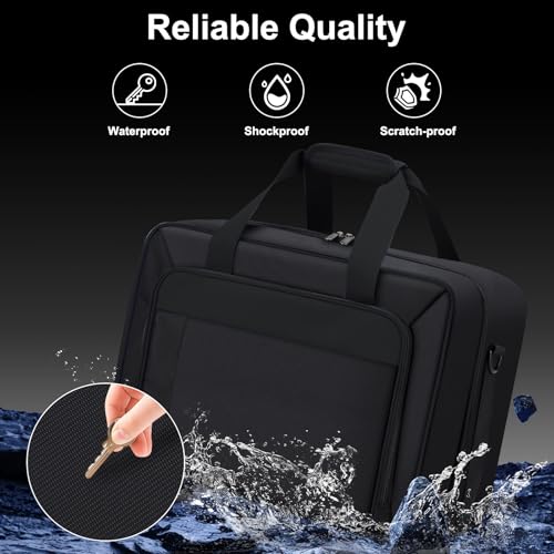 GDNasist Carrying Case Fit for PS5, Travel Thickened Protective Bag Compatible with Playstation 5 Console, Headset, PS5 Controller, Game Discs, and Gaming Accessories, All Black - color: All-black