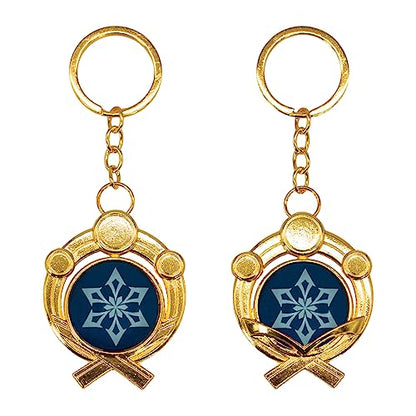 Impact Videogame Colorful Lanyard Keychains Stickers - color: Inazuma Cryo