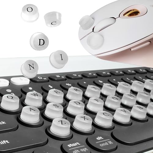 80 PCS Raised Keyboard Stickers with DIY Letter Decals for Nail-Art Typing, Adhesive Keycap Riser for Long Nails Protection for Numeric Keypad (Cylinder-Clear) - color: Cylinder-Clear