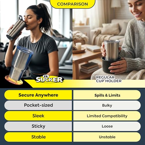 Lil Sucker Suction Cup Holder – Universal Drink Holder for Paddle Board, Kayak, ATV & Boat – Clip-On Coffee, Anti-Spill - Tropical Pack of 2 - color: Tropical