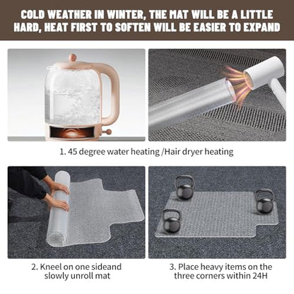 Clear Office Chair Mat for Carpet - 36"x48" Heavy-Duty Protection for Low Pile Carpets - Not Suitable for Hardwood Floors - size: 48×36inch