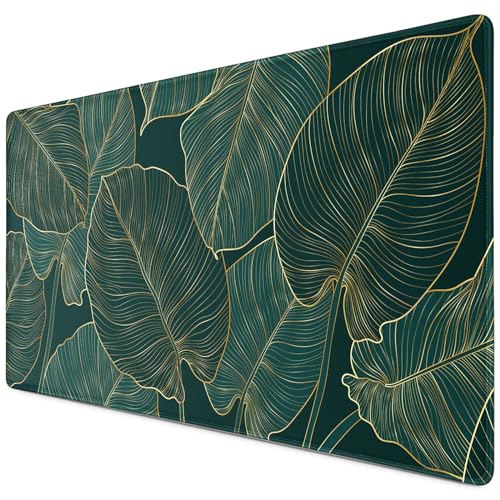 Canjoy Gaming Mouse Pad, Large Extended Mouse Pad Big Computer Mousepad for Home Office Gaming Work 31.5x15.7inch - color: Tropical Leaves