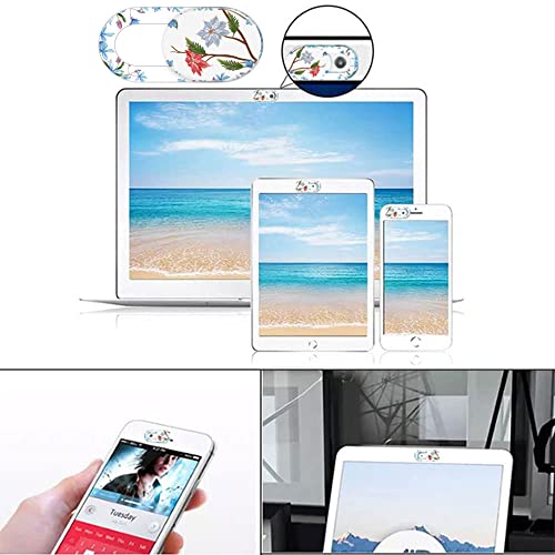 Laptop Camera Cover Slide Cute Flower 8 Pack, Webcam Cover Phone Camera Cover, FadyRaye Ultra-Thin Computer Camera Slide Fits Cellphone, Laptop, Desktop PC, Tablet