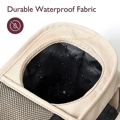 Momcozy Universal Baby Stroller Organizer, 2 Insulated Cup Holder, Detachable Zippered Pocket, Adjustable Shoulder Strap, Large capacity for baby essentials, Compact Design Fits Any Strollers - color: Khaki