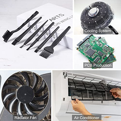 HARFINGTON 5pcs Anti-Static Cleaning Brush 18x60mm PV Plastic Conductive Bristles Anti Static ESD Brushes for Clean PCB Laptop Keyboard Fan and Other Electronic Devices