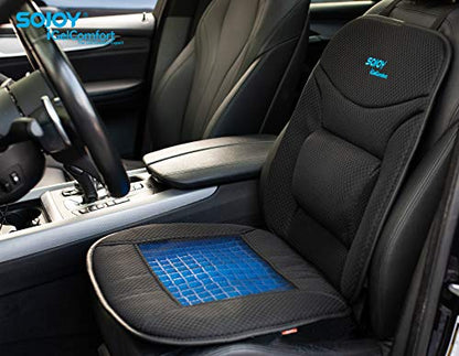 Sojoy Truck Seat Cushion with Firm Lumbar Support,Gel Seat Pad with Upper Lower Back Support Pillow for Office,Car,Truck, Pain Relief Coccyx Seat Cushion