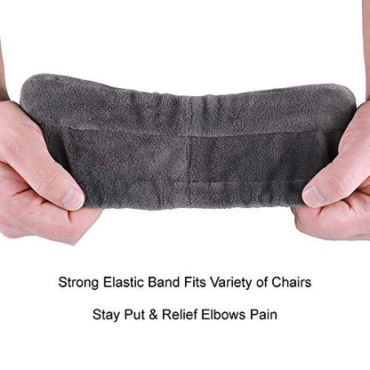 Aloudy Ergonomic Memory Foam Office Chair Armrest Pads, Comfy Gaming Chair Arm Rest Covers for Elbows and Forearms Pressure Relief(Set of 2) (Gray) - color: Medium, Gray