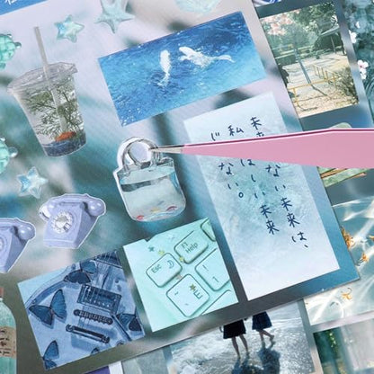 Memory-Themed Japanese Sticker Book: 700+ Die-Cut Glossy & Matte Stickers - 30 Sheets for Scrapbooking, Junk Journals, Planners-Prayer Board Supplies-Vision Board Supplies - color: Memory